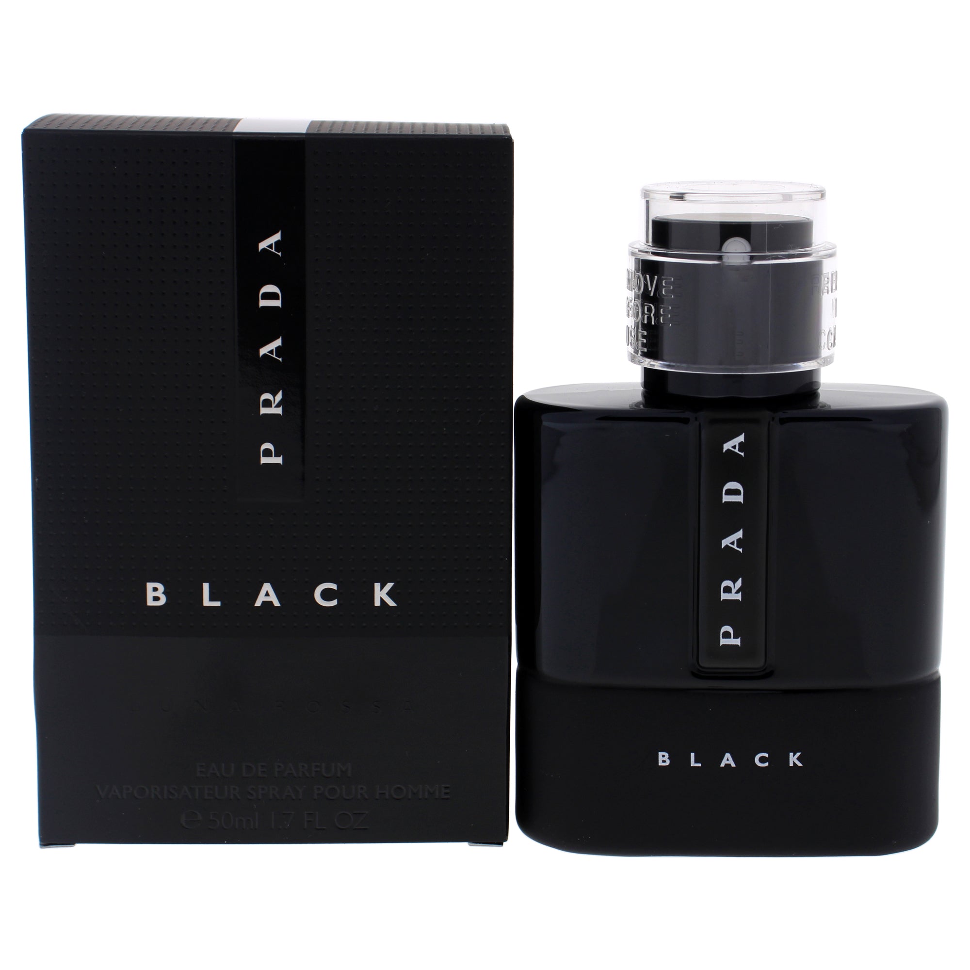 Luna Rossa Black by Prada for Men - 1.7 oz EDP Spray (Refillable)