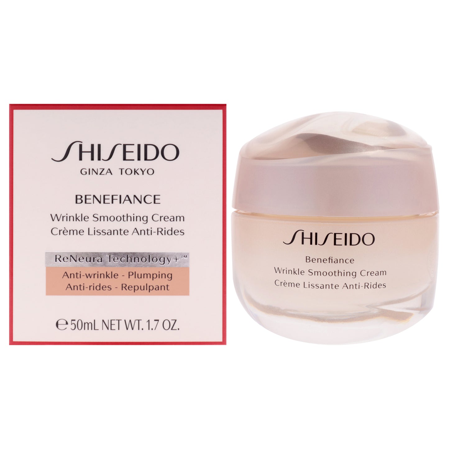 Benefiance Wrinkle Smoothing Cream by Shiseido for Unisex - 1.7 oz Cream