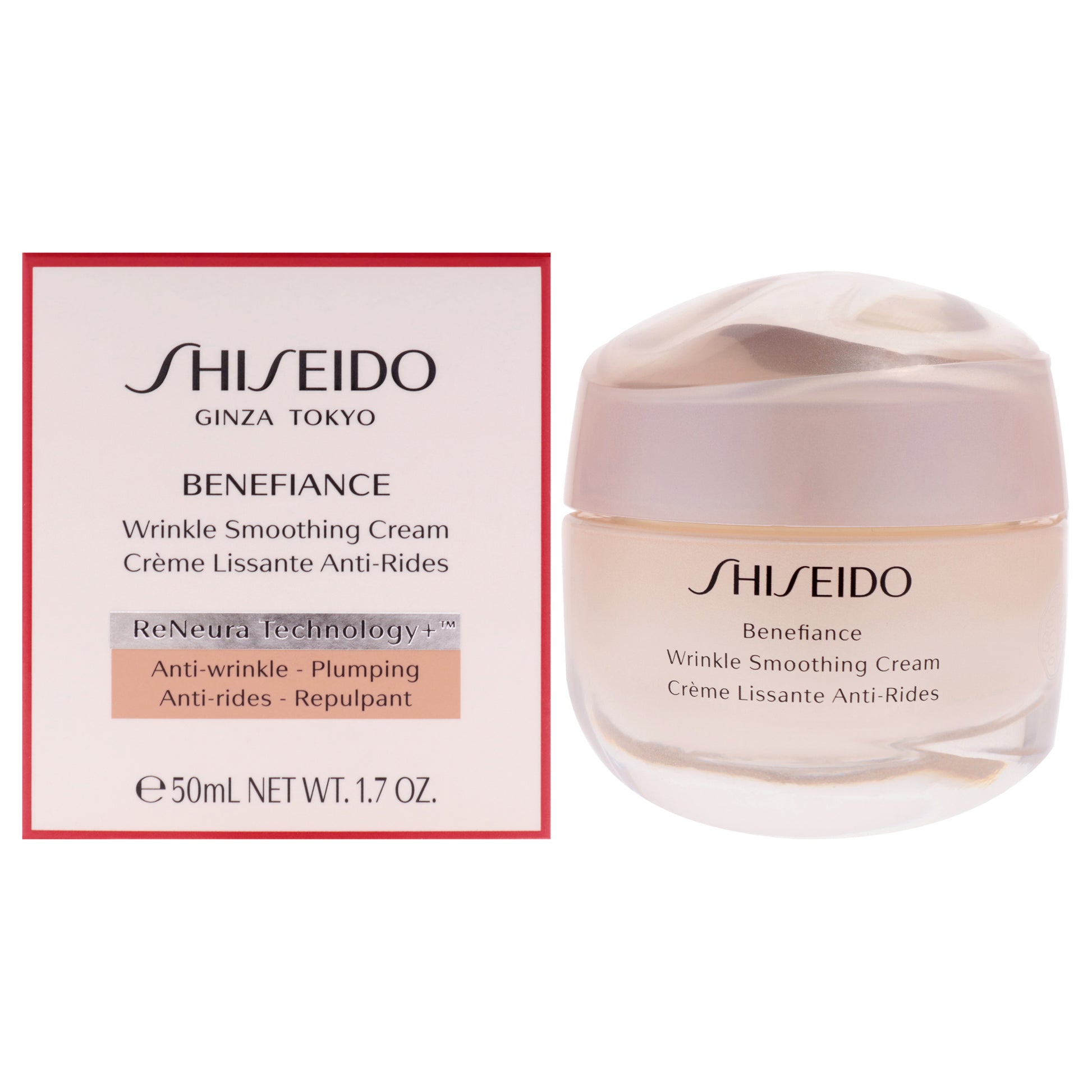 Benefiance Wrinkle Smoothing Cream by Shiseido for Unisex - 1.7 oz Cream