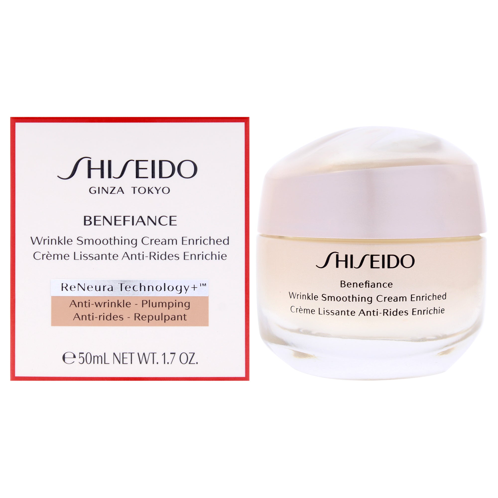 Benefiance Wrinkle Smoothing Cream Enriched by Shiseido for Unisex - 1.7 oz Cream