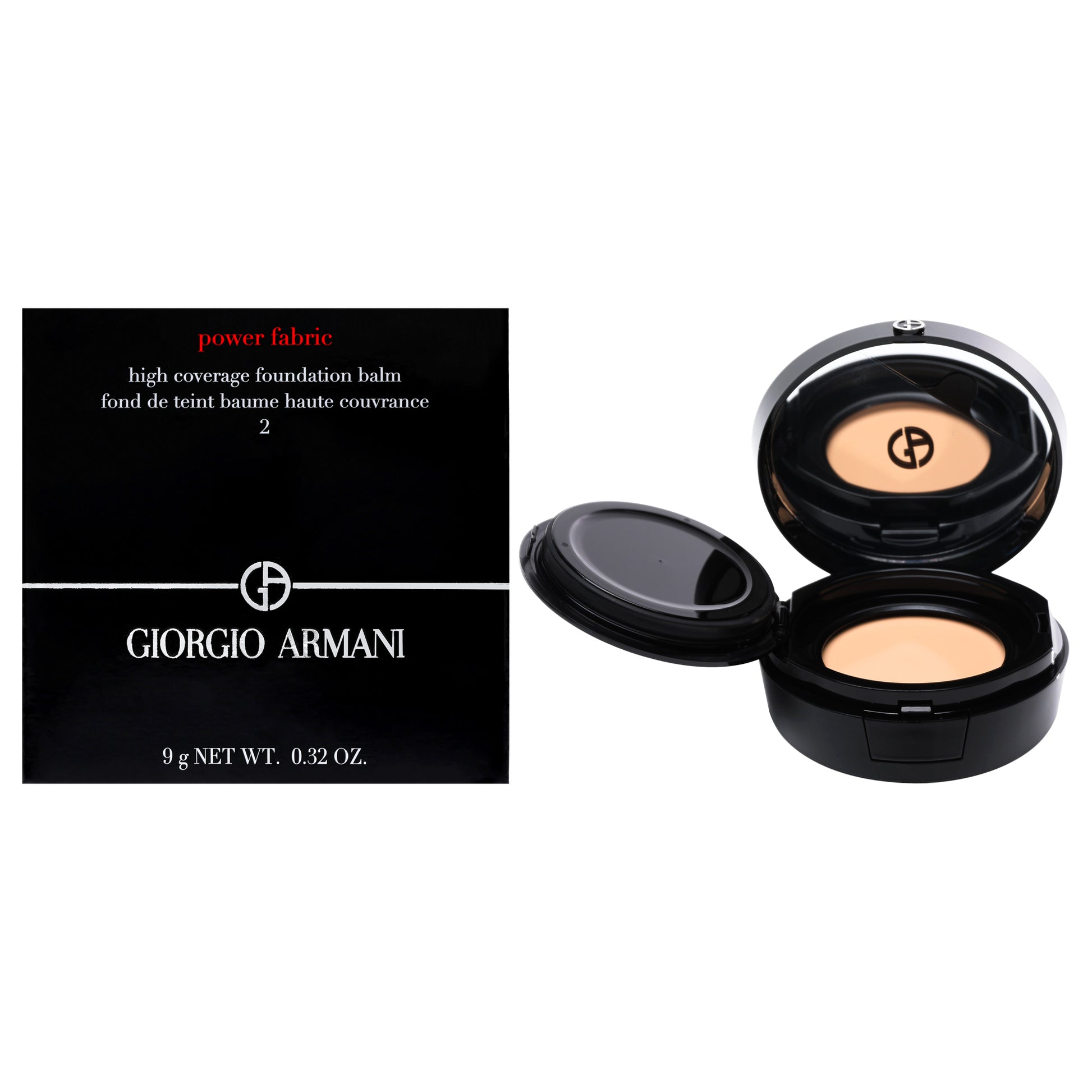 Power Fabric High Coverage Foundation Balm - 02 by Giorgio Armani for Women - 0.32 oz Foundation
