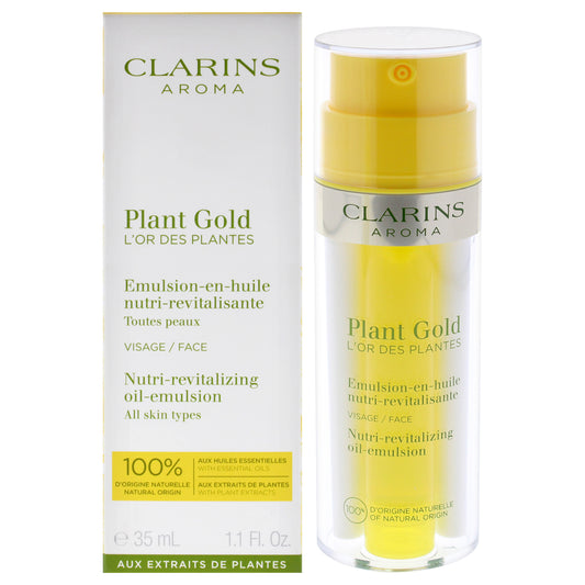 Plant Gold Nutri-Revitalizing Oil-Emulsion by Clarins for Unisex - 1.1 oz Emulsion