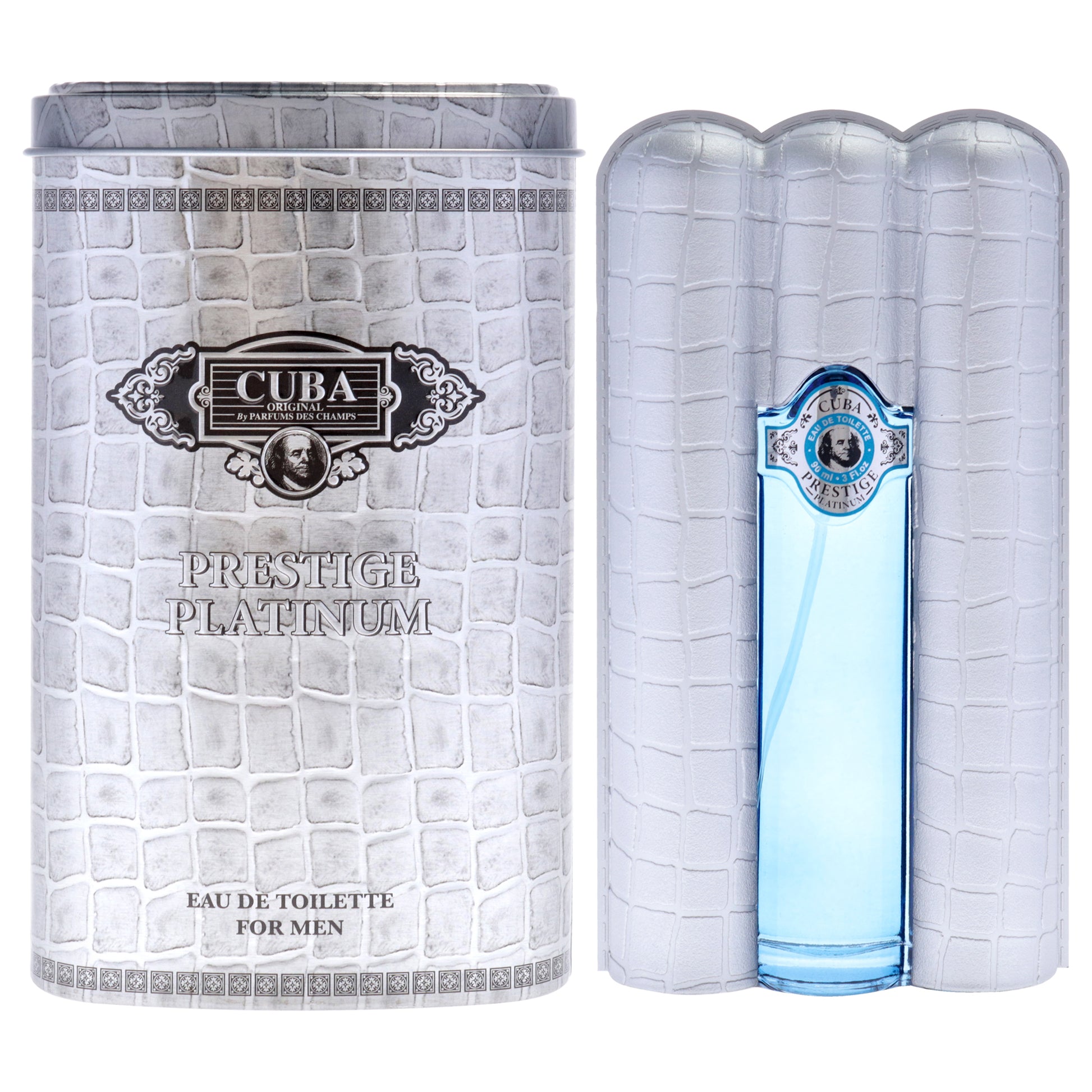 Cuba Prestige Platinum by Cuba for Men - 3 oz EDT Spray