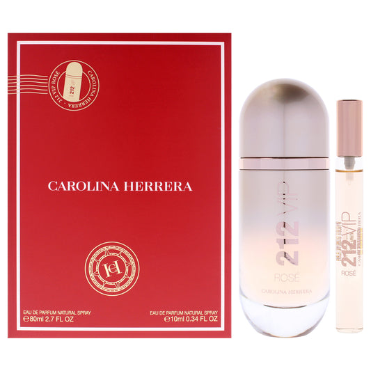 212 VIP Rose by Carolina Herrera for Women - 2 Pc Gift Set 2.7oz EDP Spray, 0.34oz EDP Spray