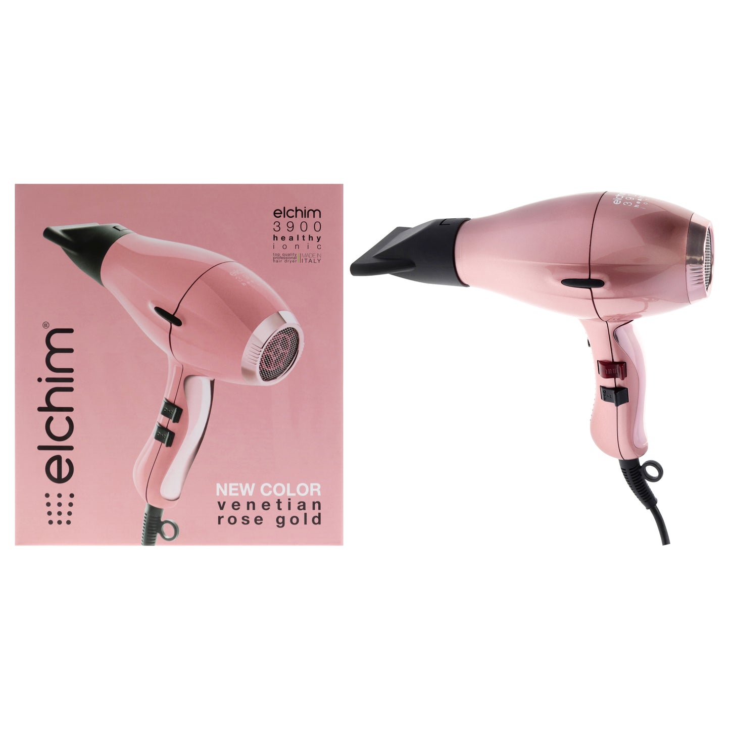 3900 Healthy Ionic Hair Dryer - Venetian Rose Gold by Elchim for Unisex - 1 Pc Hair Dryer