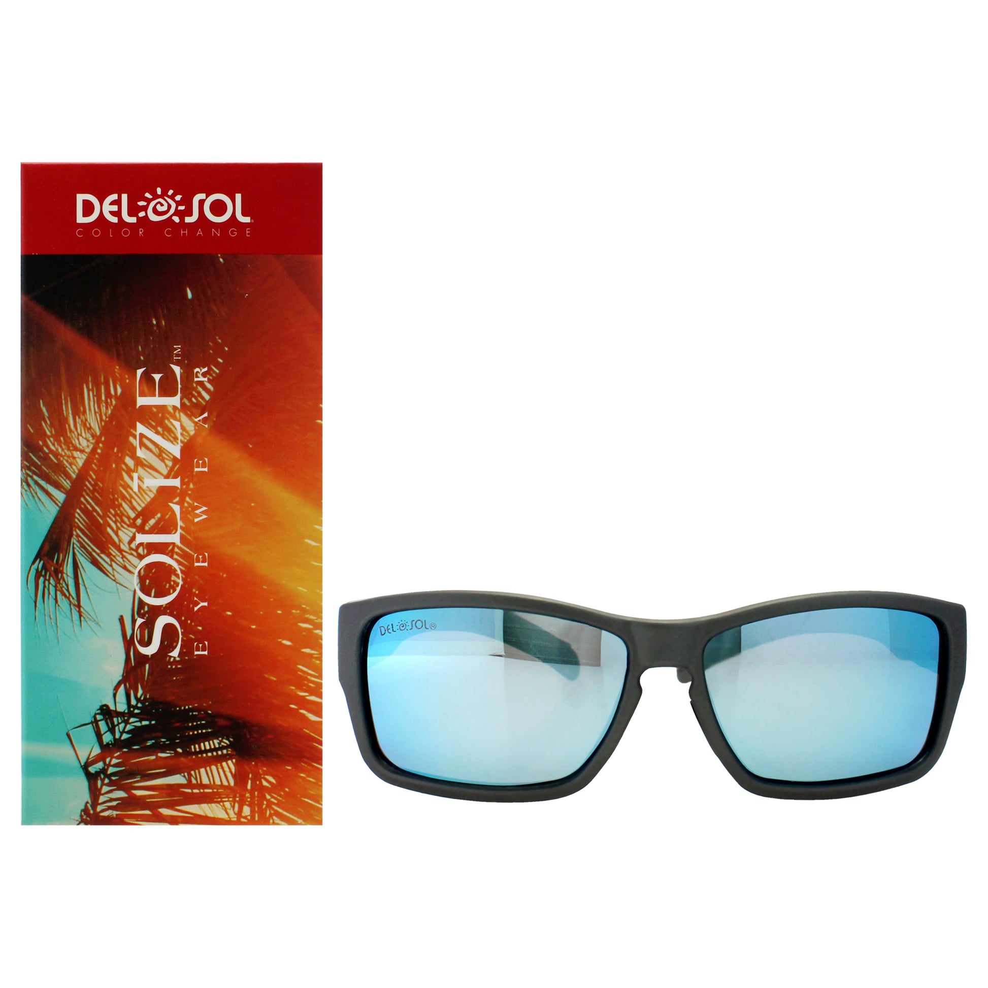 Solize Never Gonna Leave - Charcoal to Blue by DelSol for Unisex - 1 Pc Sunglasses