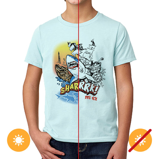 Kids Crew Tee - Sharrrk by DelSol for Kids - 1 Pc T-Shirt (YXS)