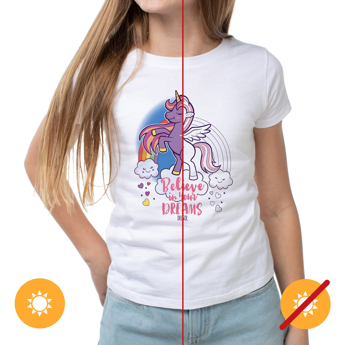 Kids Crew Tee - Believe - White by DelSol for Kids - 1 Pc T-Shirt (YXS)