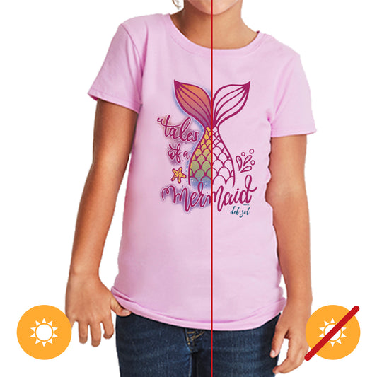 Kids Crew Tee - Tales of a Mermaid by DelSol for Kids - 1 Pc T-Shirt (YXS)