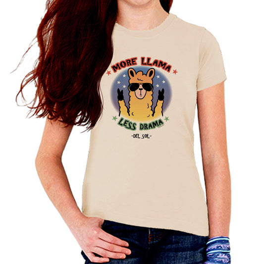Kids Crew Tee - More Llama by DelSol for Kids - 1 Pc T-Shirt (YXL)