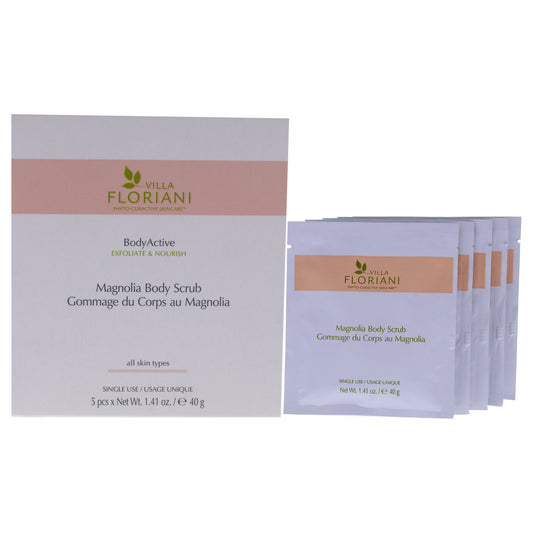 BodyActive Body Scrub - Magnolia by Villa Floriani for Women -5 x 1.41 oz Scrub