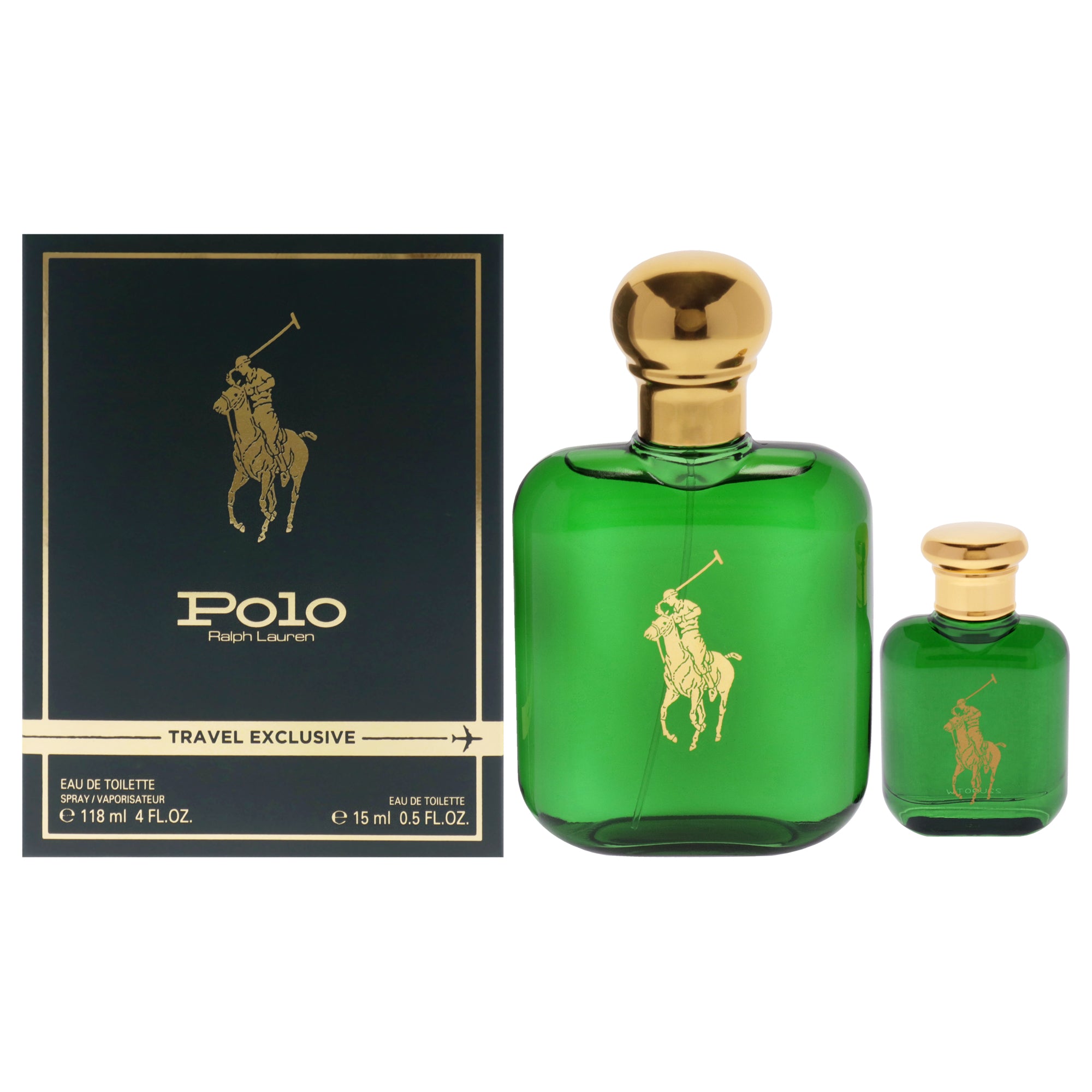 Polo Green by Ralph Lauren for Men - 2 Pc Gift Set 4oz EDT Spray, 0.5oz EDT spray