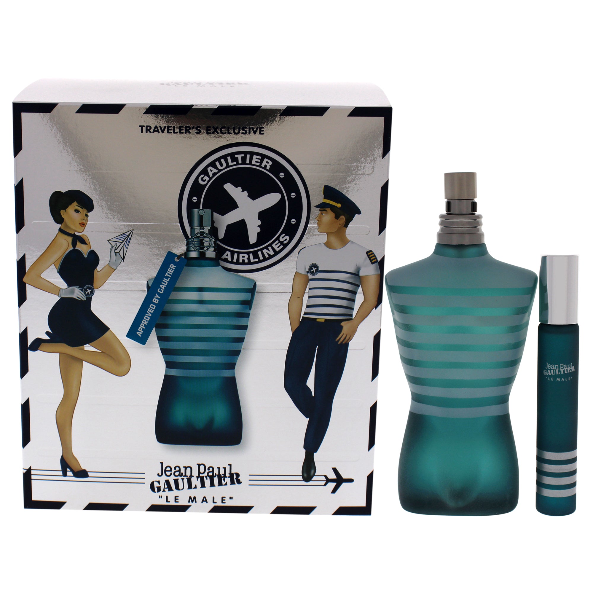 Le Male by Jean Paul Gaultier for Men - 2 Pc Gift Set 4.2oz EDT Spray, 0.68oz EDT Spray