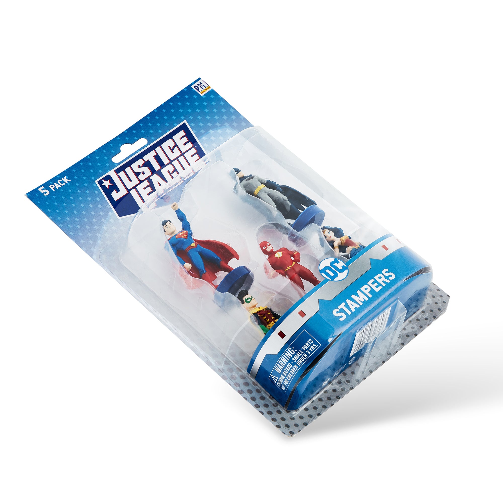 Justice League Stampers Blister - 5 (S1) - A by PMI for Kids - 5 Pc Stampers
