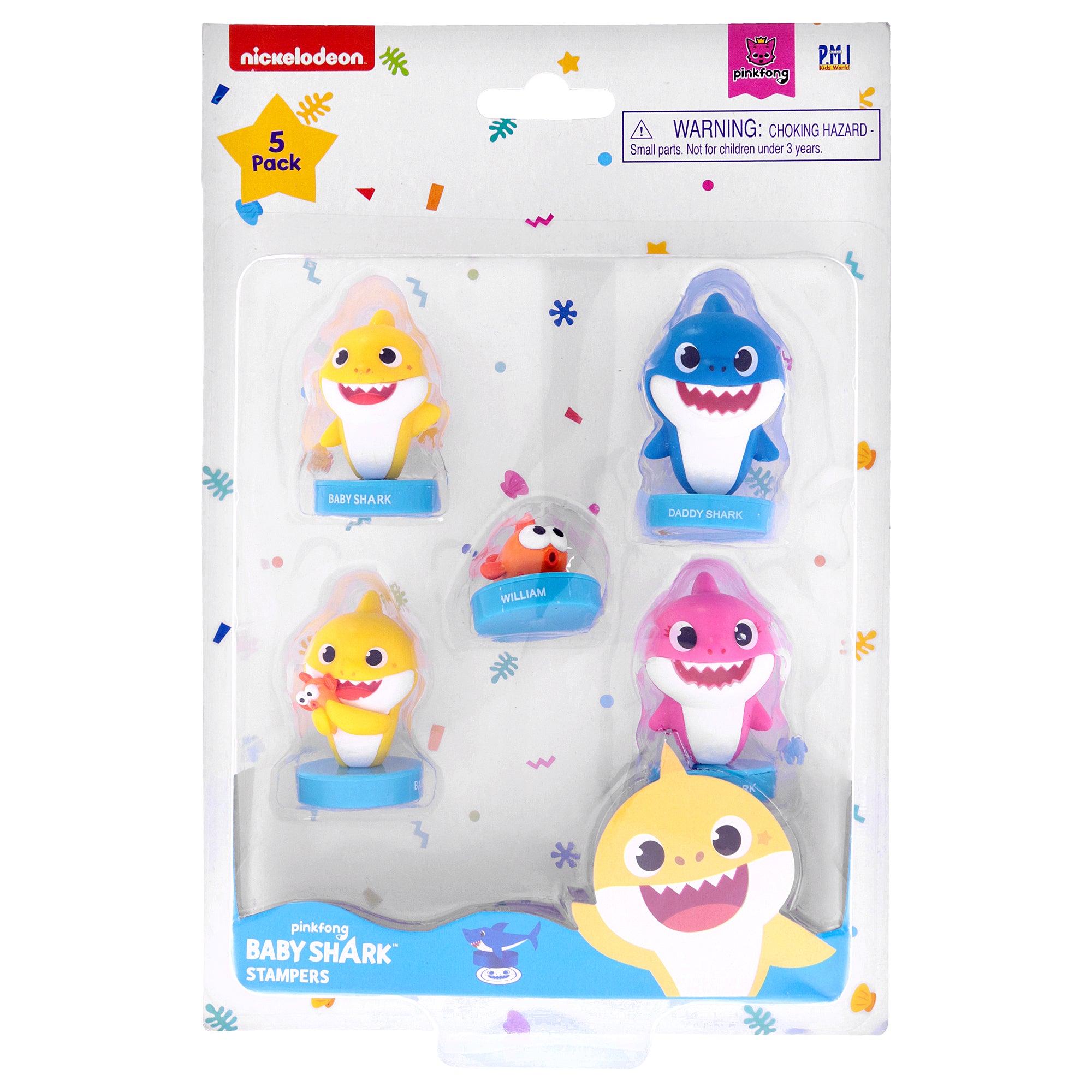 Baby Shark Stampers Blister - 5 (S1) - A by PMI for Kids - 5 Pc Stampers