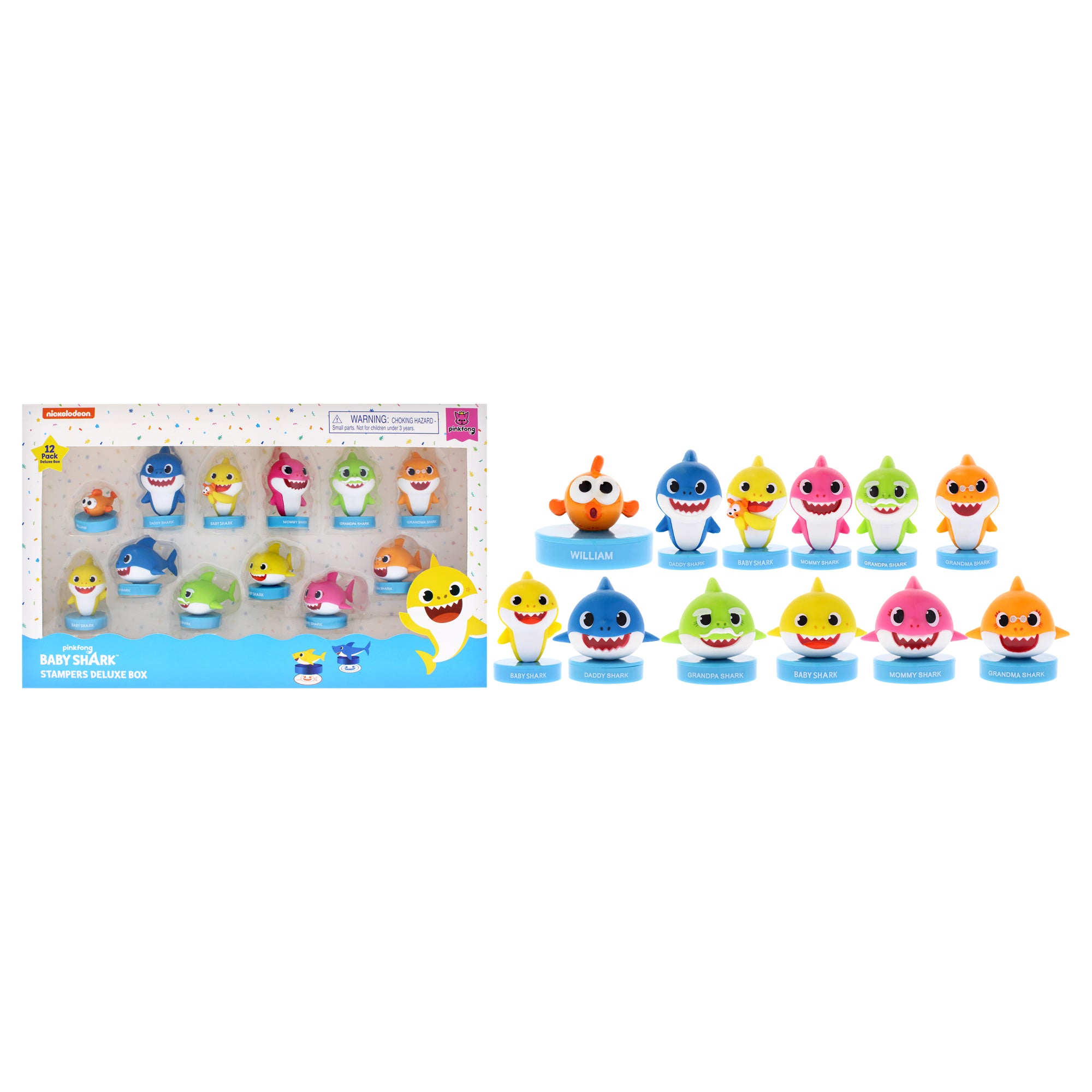 Baby Shark Stampers Box - S1 by PMI for Kids - 12 Pc Stampers
