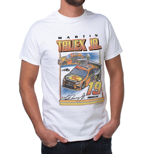 NASCAR Mens Classic Crew Tee - Martin Truex Jr - 8 White by DelSol for Men - 1 Pc T-Shirt (M)