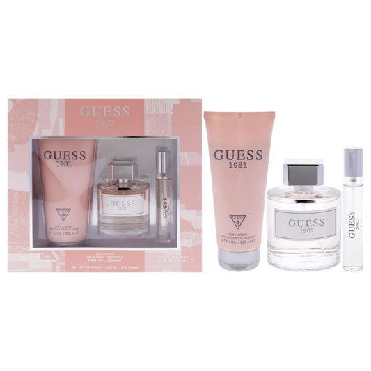 Guess 1981 by Guess for Women - 3 Pc Gift Set 3.4oz EDT Spray, 0.5oz EDT Spray, 6.7oz Body Lotion