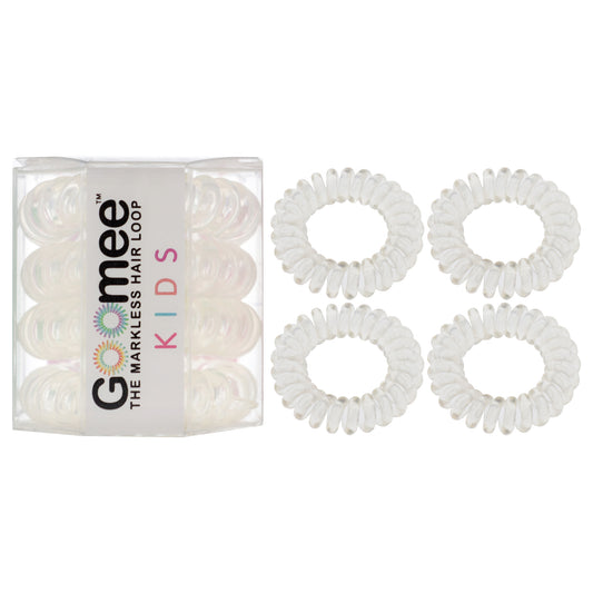 Kids The Markless Hair Loop Set - Glass Slipper by Goomee for Kids - 4 Pc Hair Tie