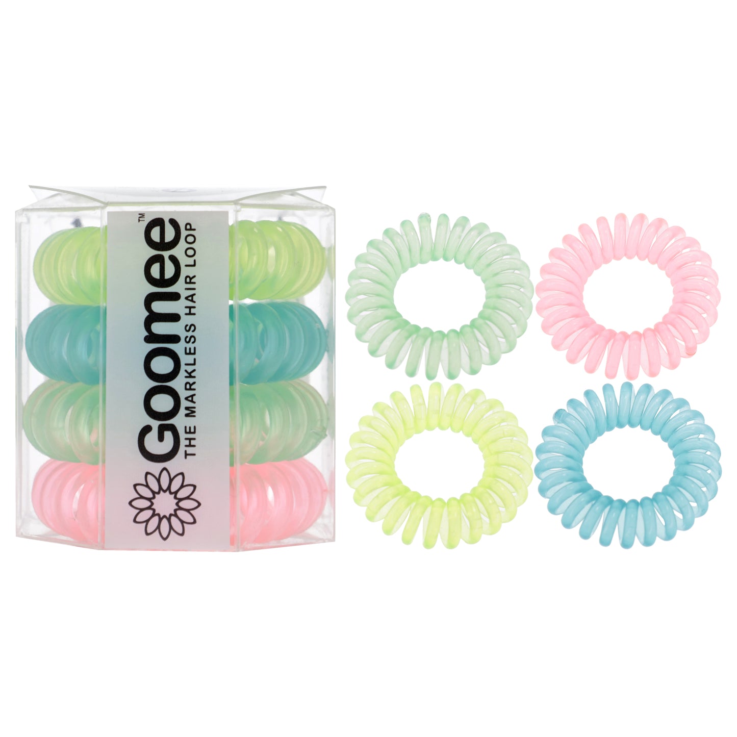 The Markless Hair Loop Set - Glow by Goomee for Women - 4 Pc Hair Tie