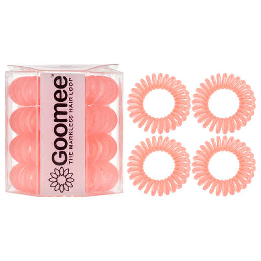 The Markless Hair Loop Set - Huntington Peach by Goomee for Women - 4 Pc Hair Tie