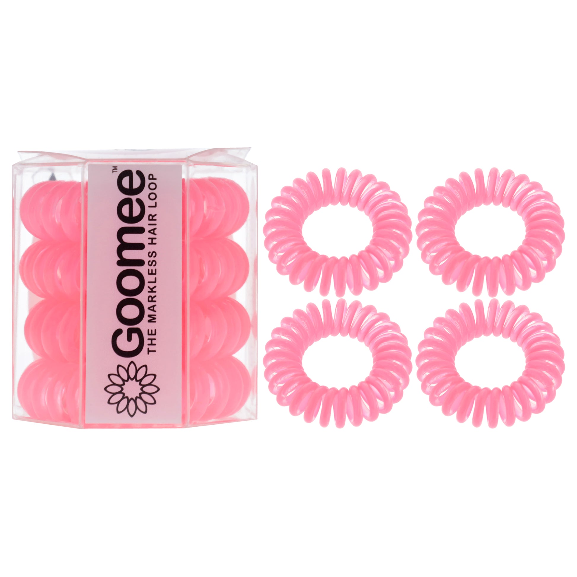 The Markless Hair Loop Set - PCH Pink by Goomee for Women - 4 Pc Hair Tie