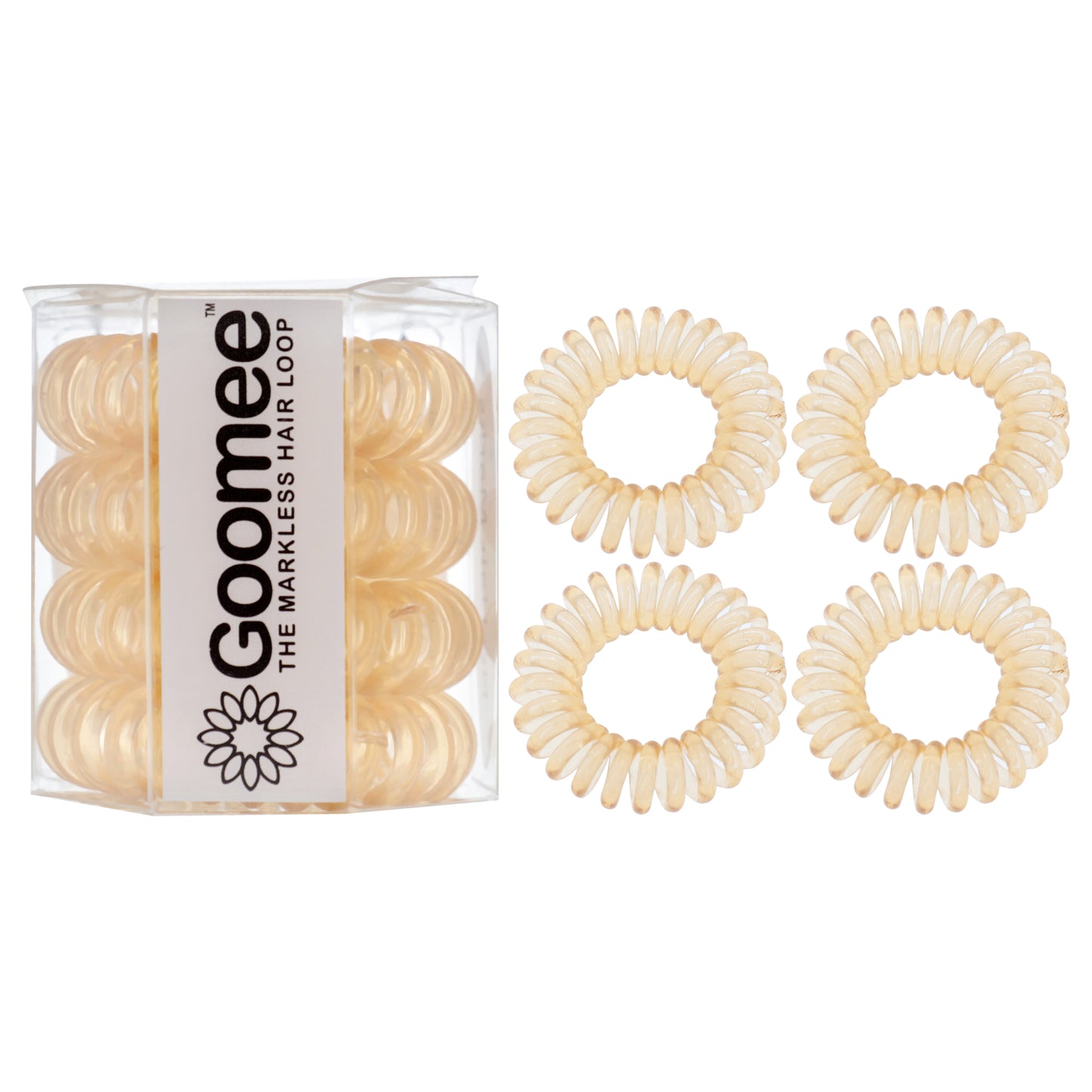 The Markless Hair Loop Set - Whiskey by Goomee for Women - 4 Pc Hair Tie