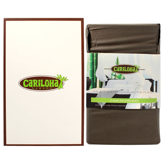 Resort Bamboo Pillowcase Set - Onyx-King by Cariloha for Unisex - 2 Pc Pillowcase