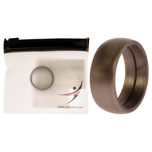 Silicone Wedding Ring - Silver by ROQ for Men - 11 mm Ring