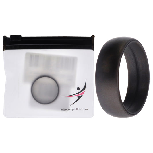 Silicone Wedding Ring - Silver by ROQ for Men - 14 mm Ring