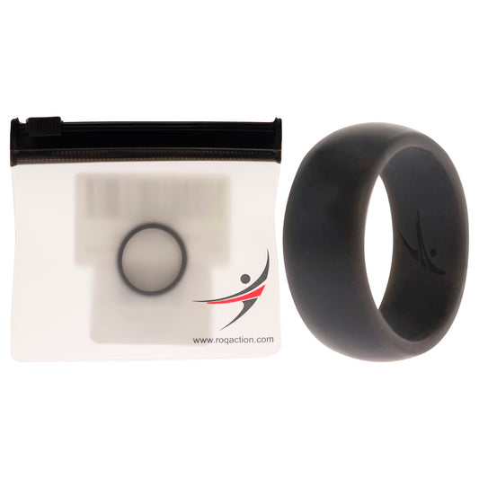 Silicone Wedding Ring - Grey by ROQ for Men - 9 mm Ring