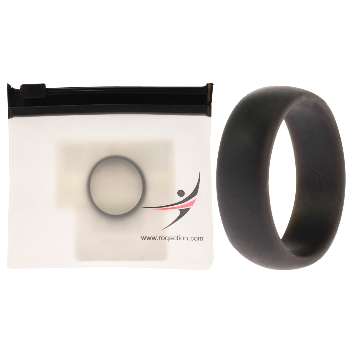 Silicone Wedding Ring - Grey by ROQ for Men - 13 mm Ring
