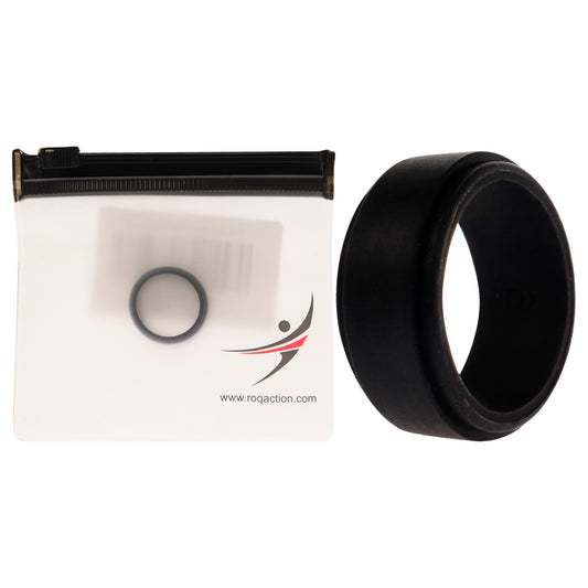Silicone Wedding Step Single Ring - Black by ROQ for Men - 6 mm Ring