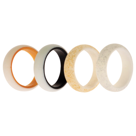 Silicone Wedding 2Layer Ring Set - Bride by ROQ for Women - 4 x 4 mm Ring