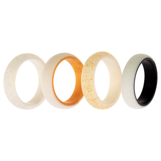 Silicone Wedding 2Layer Ring Set - Bride by ROQ for Women - 4 x 5 mm Ring