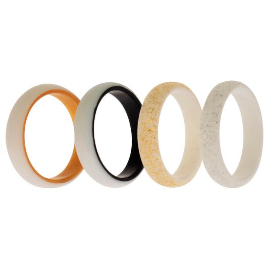 Silicone Wedding 2Layer Ring Set - Bride by ROQ for Women - 4 x 11 mm Ring