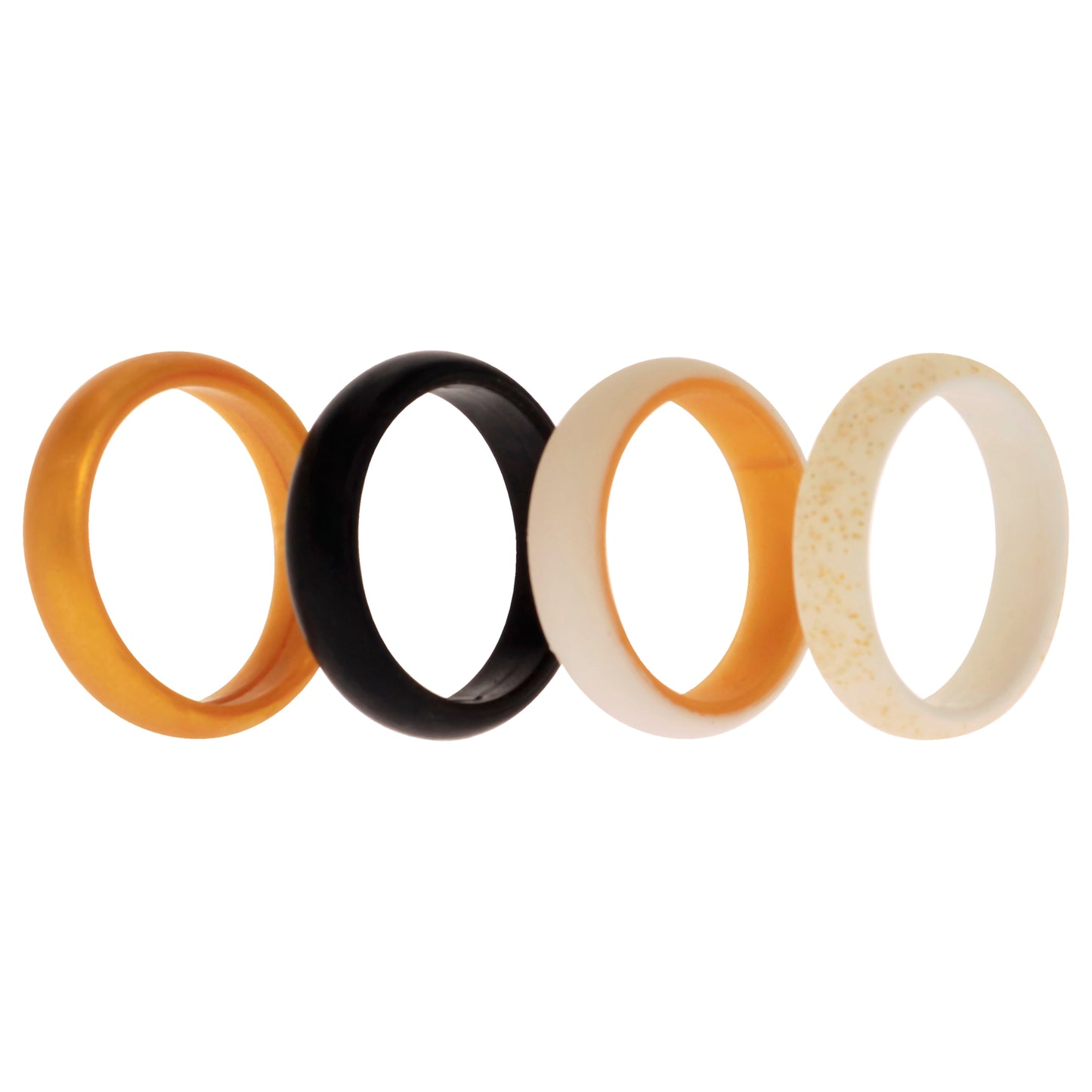 Silicone Wedding 2Layer Ring Set - Gold by ROQ for Women - 4 x 10 mm Ring