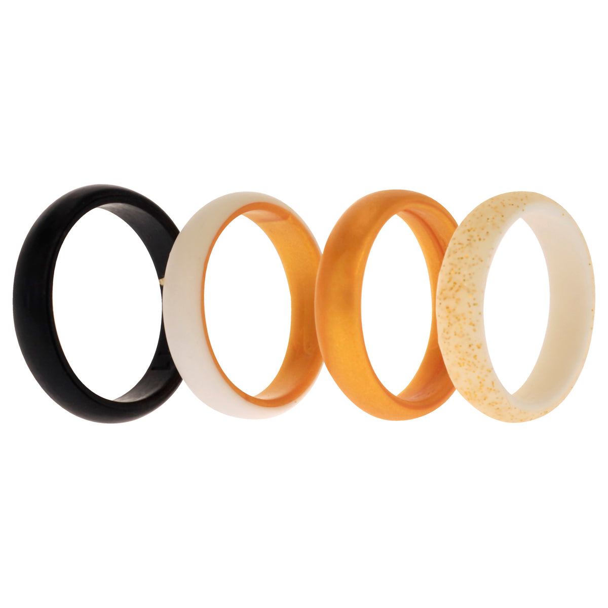Silicone Wedding 2Layer Ring Set - Gold by ROQ for Women - 4 x 11 mm Ring