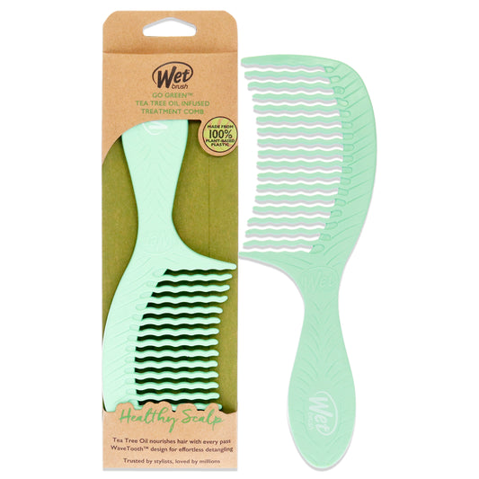 Go Green Detangling Infused Treatment Comb - Tea Tree Oil 1 Pc Comb