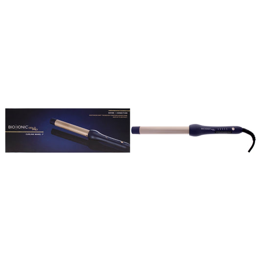 Gold Pro Curling Wand by Bio Ionic for Women - 1 Inch Curling Iron