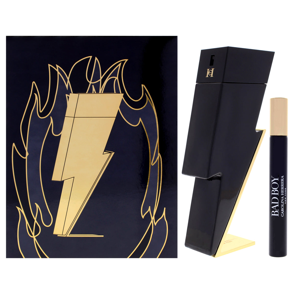 Bad Boy by Carolina Herrera for Men - 2 Pc Gift Set 3.4oz EDT Spray, 0.34oz EDT Spray