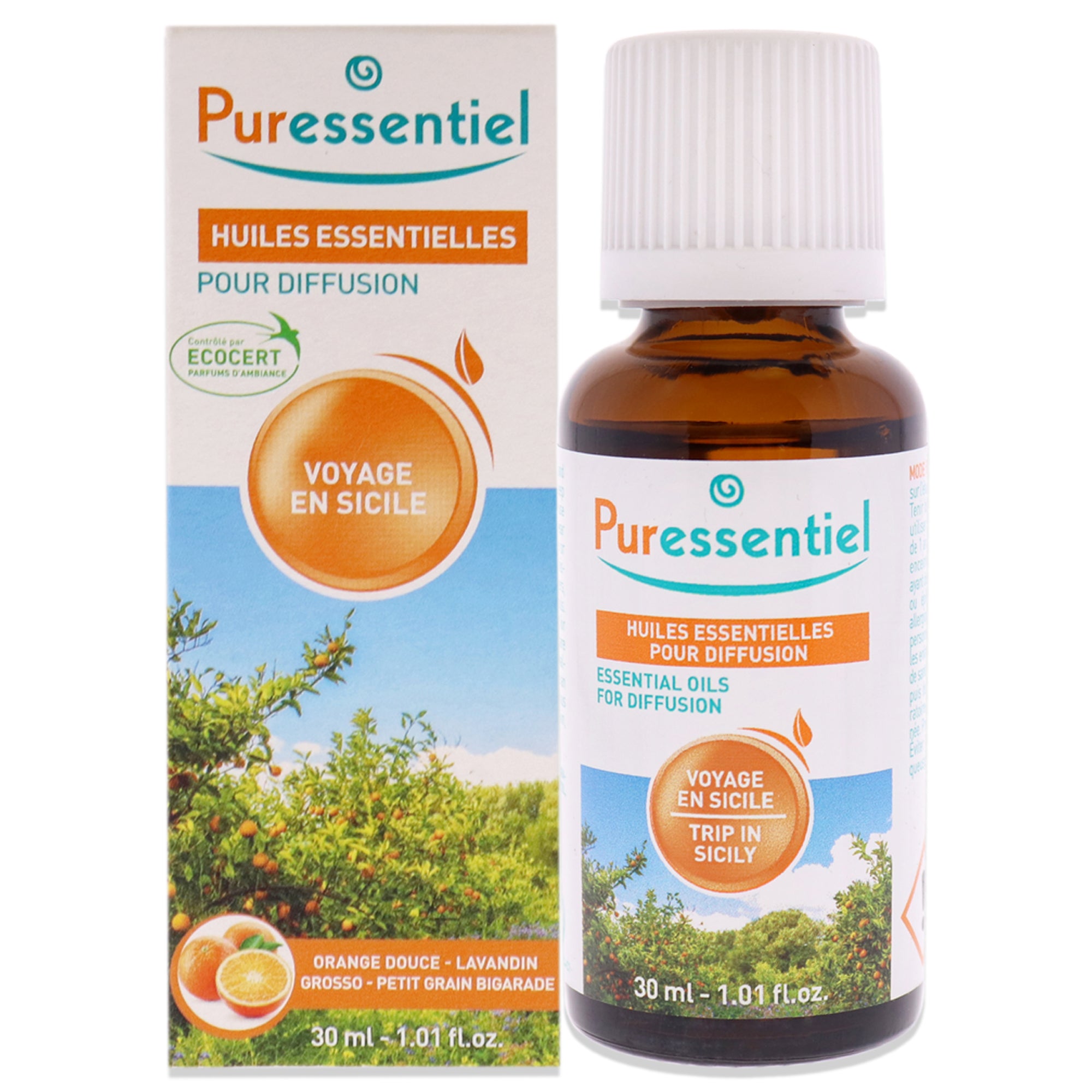 Diffusion Essential Oil - Trip in Sicily by Puressentiel for Unisex - 1.01 oz Oil