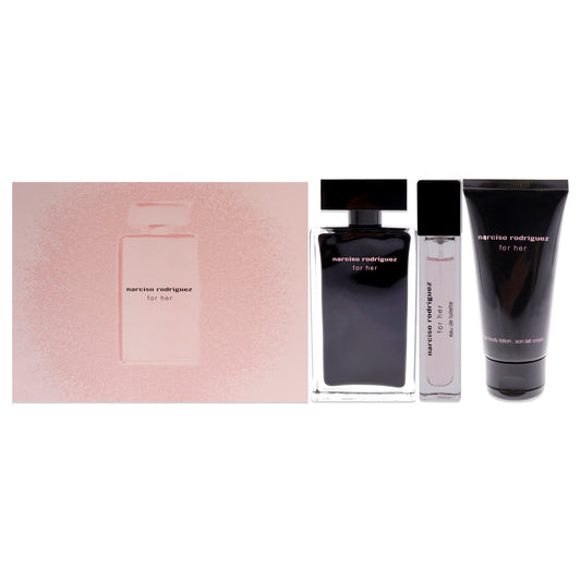 Narciso Rodriguez 3 Pc Gift Set 3.3oz EDT Spray