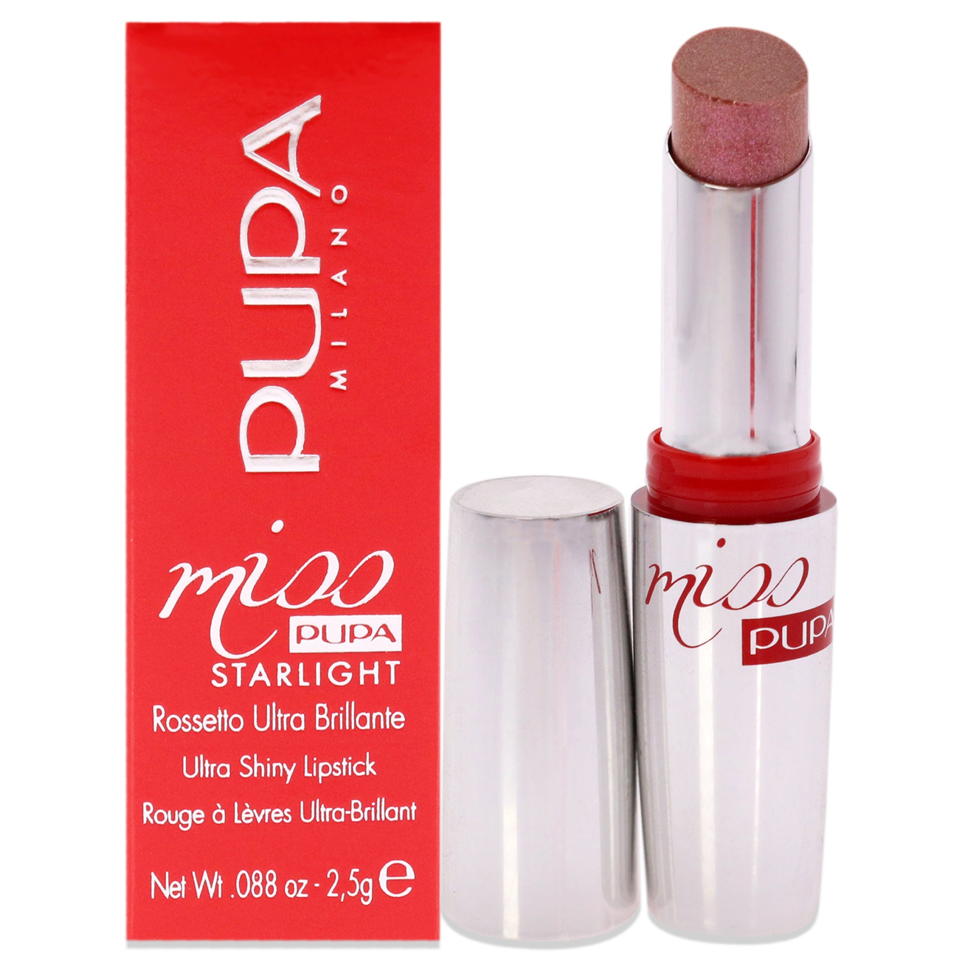 Miss Pupa Starlight Ultra-Shiny Lipstick - 700 Charming Charlotte by Pupa Milano for Women - 0.88 oz Lipstick