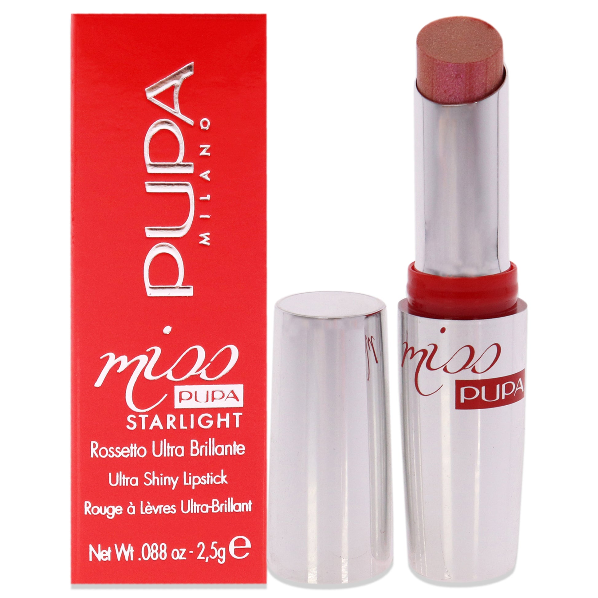 Miss Pupa Starlight Ultra-Shiny Lipstick - 701 Sweet Kate by Pupa Milano for Women - 0.88 oz Lipstick