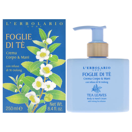 Body and Hand Cream - Tea Leaves by LErbolario for Unisex - 8.4 oz Cream