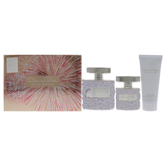 Bella Blanca by Oscar De La Renta for Women - 3 Pc Gift Set 3.4oz EDP Spray, 3.4oz Body Lotion, 1oz EDP Spray