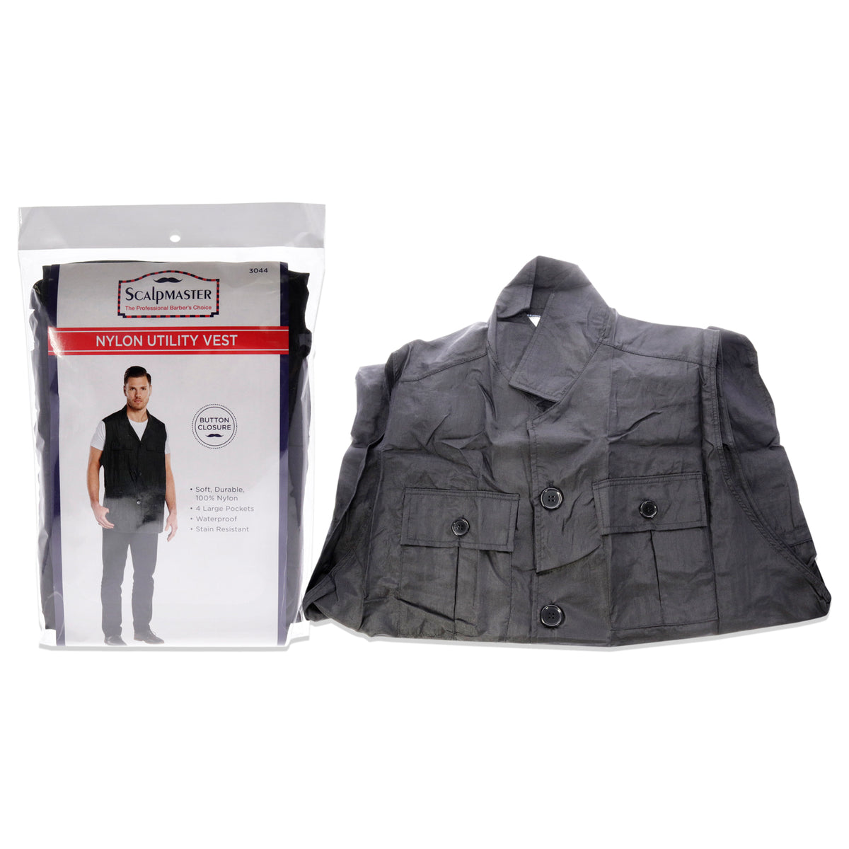 Nylon Utility Vest by Scalpmaster for Unisex - 1 Pc Vest