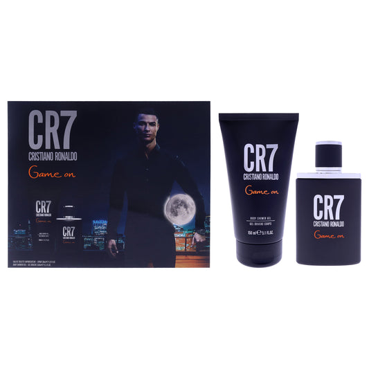 CR7 Game On by Cristiano Ronaldo for Men - 2 Pc Gift Set 1oz EDT Spray, 5.1oz Body Shower Gel