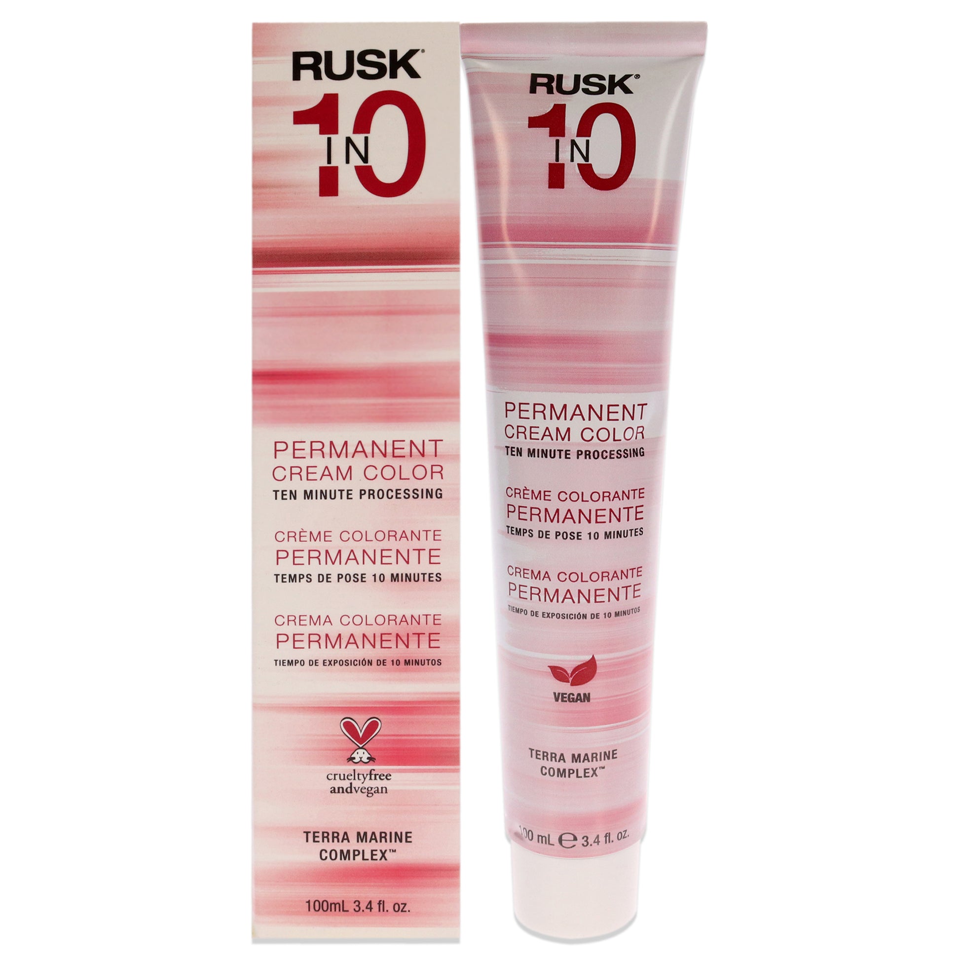 Permanent Cream Color In10 - 7A Medium Ash Blonde by Rusk for Unisex - 3.4 oz Hair Color